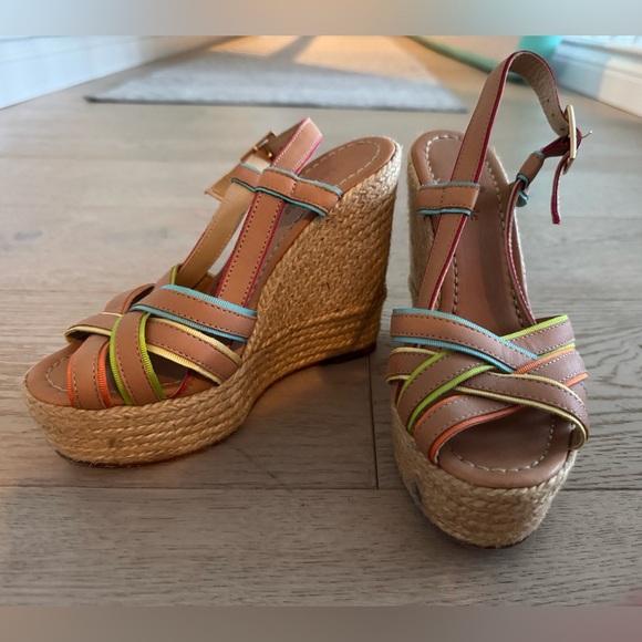 Kate Spade multi color wedge sandals size 6 - Picture 2 of 9